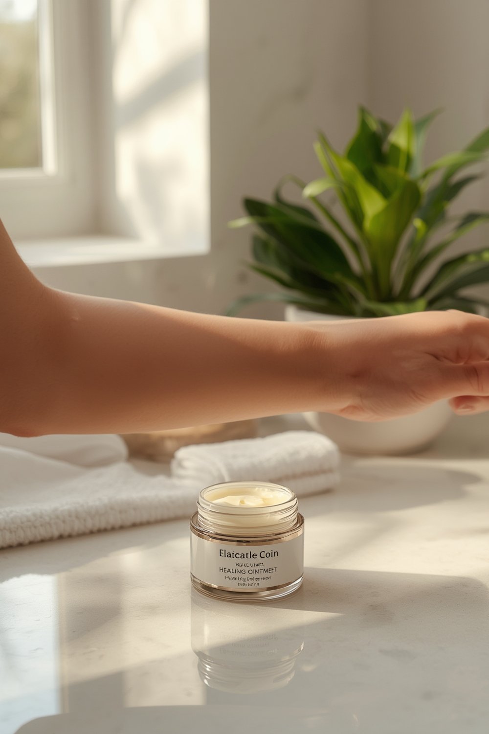 healing ointment in tube form for dry skin and cracked skin repair