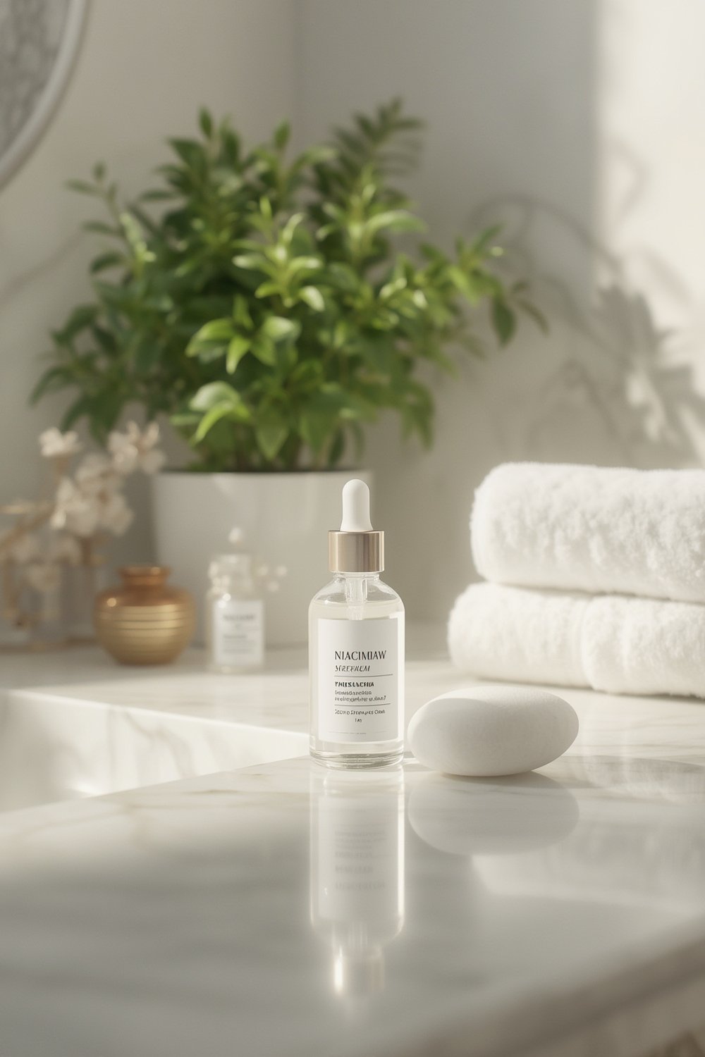 niacinamide serum bottle with dropper