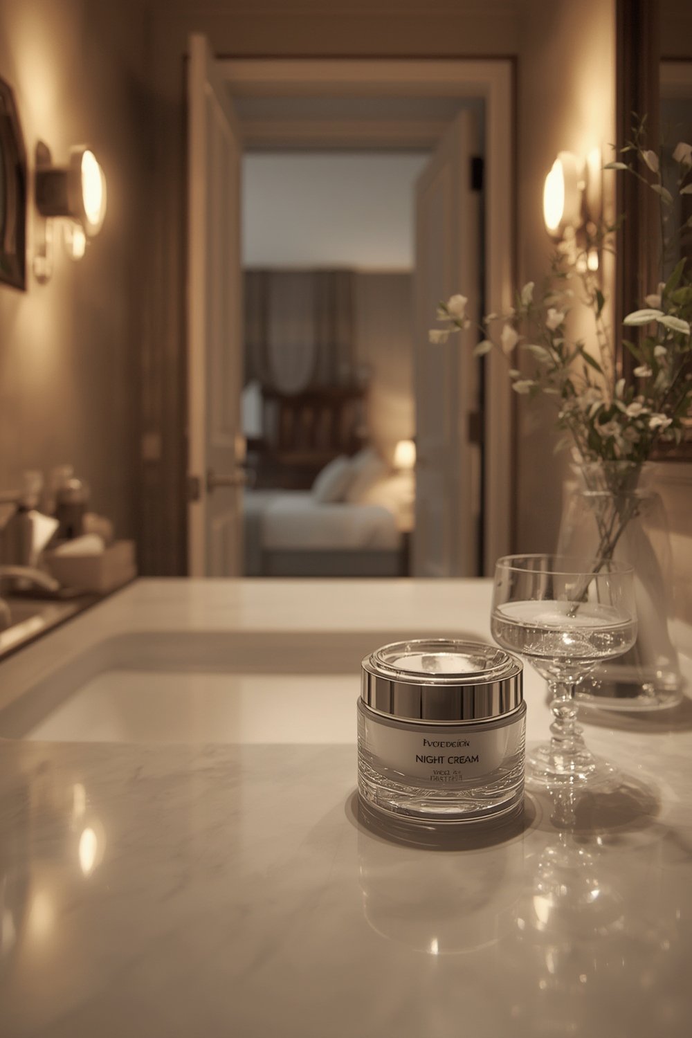 night cream product jar for overnight skincare