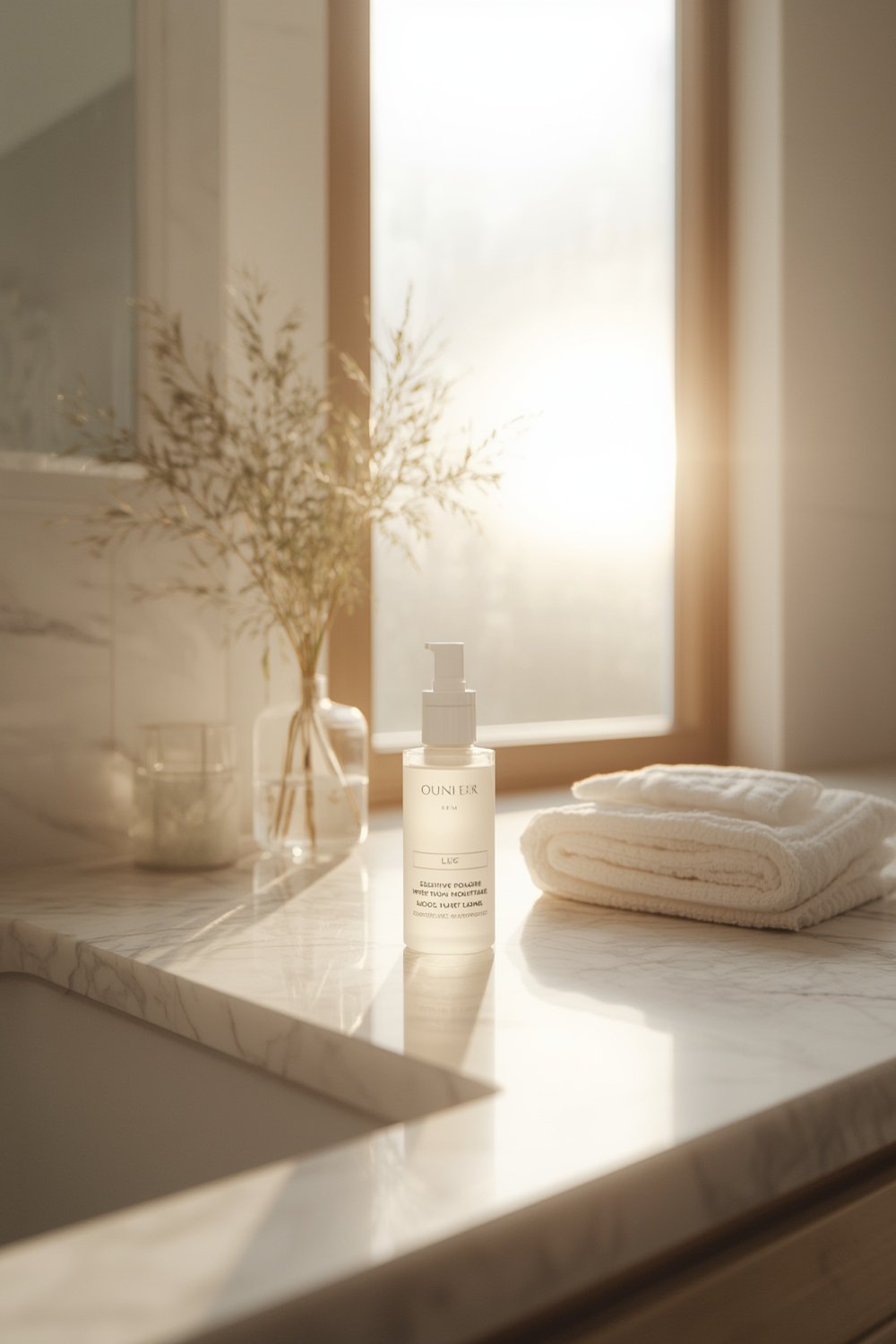 sensitive moisturizer bottle closeup