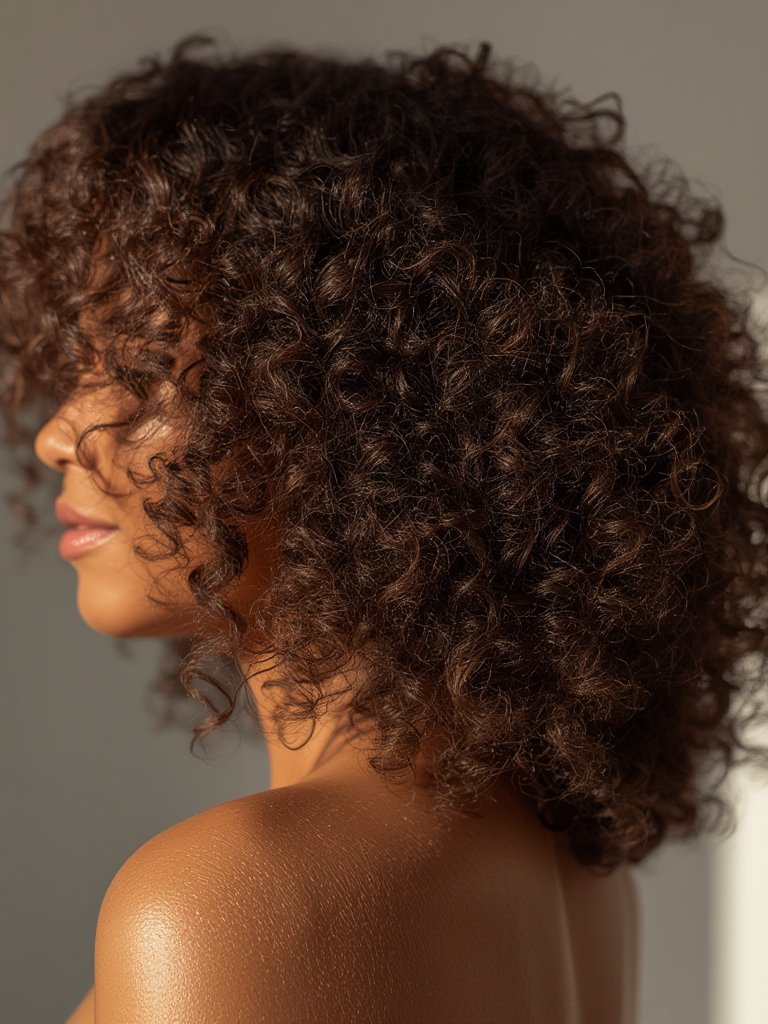 curl mousse in action