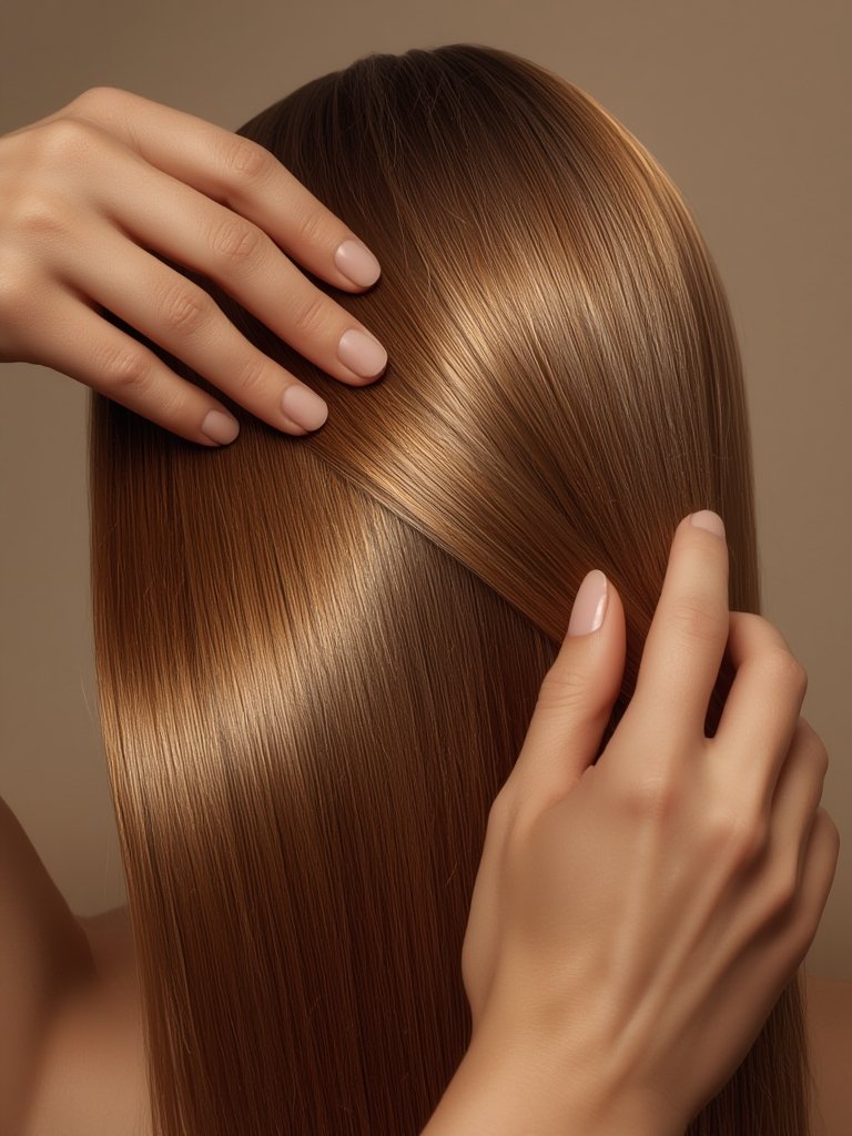 hair gloss in action